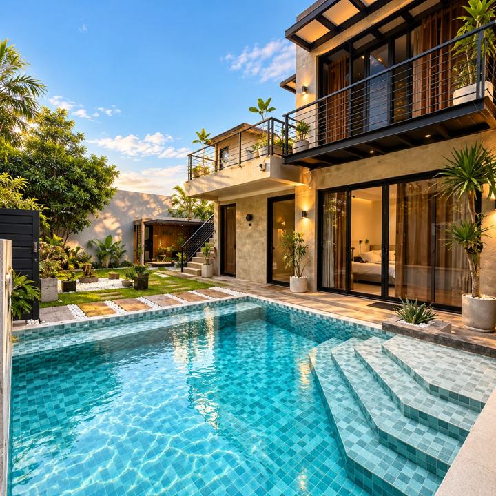 Muggle Stay pool and villa